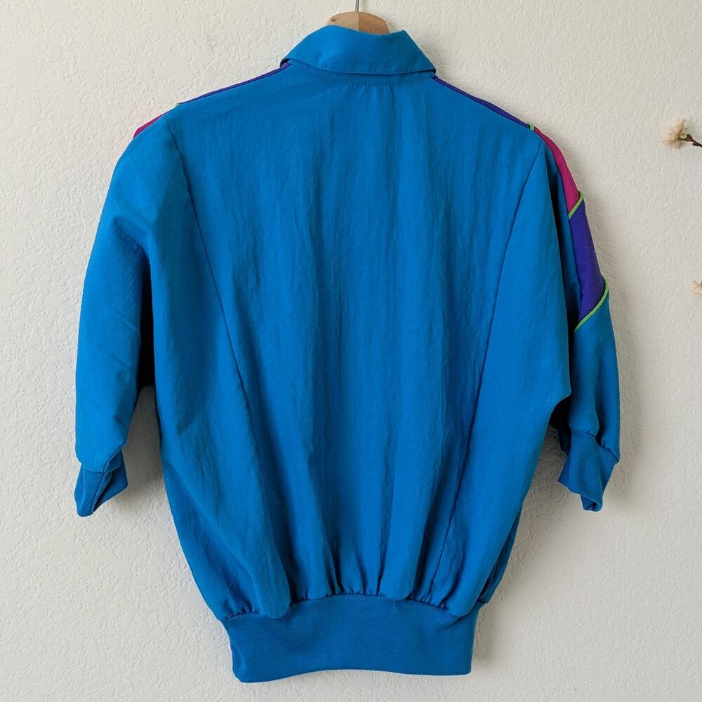 Vintage 80s 90s Colorblock‎ Retro Swish Top Small - Picture 7 of 8